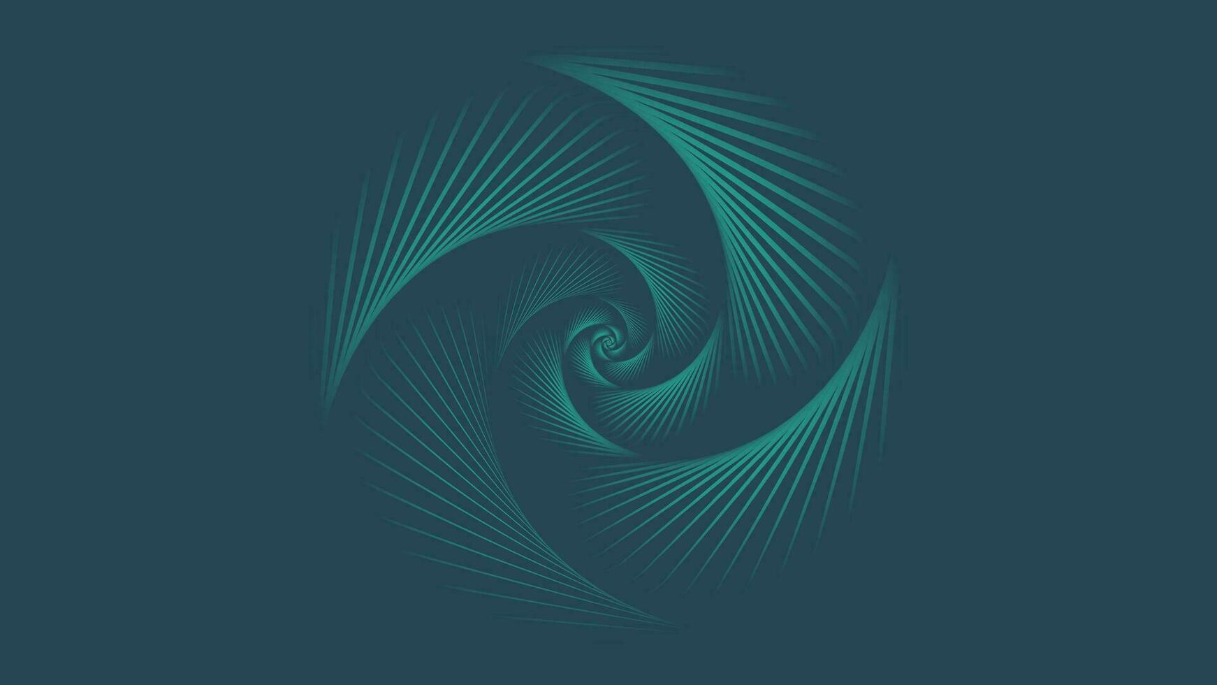 3D green light glowing flower techno abstract background overlap layer on dark space with glowing circles lines decoration. Modern graphic design element future style concept for banner, flyer, card, vector