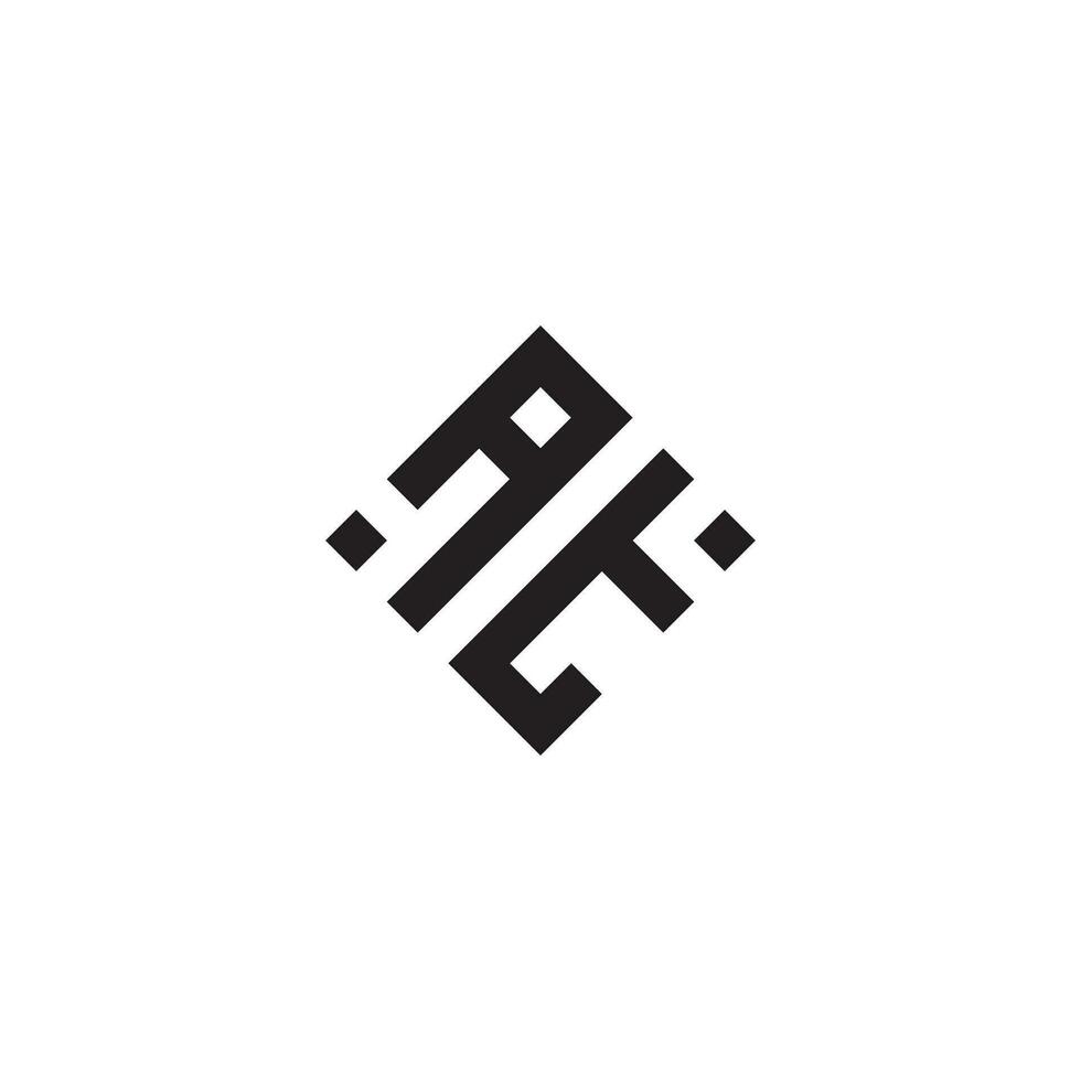 TA geometric logo initial concept with high quality logo design vector