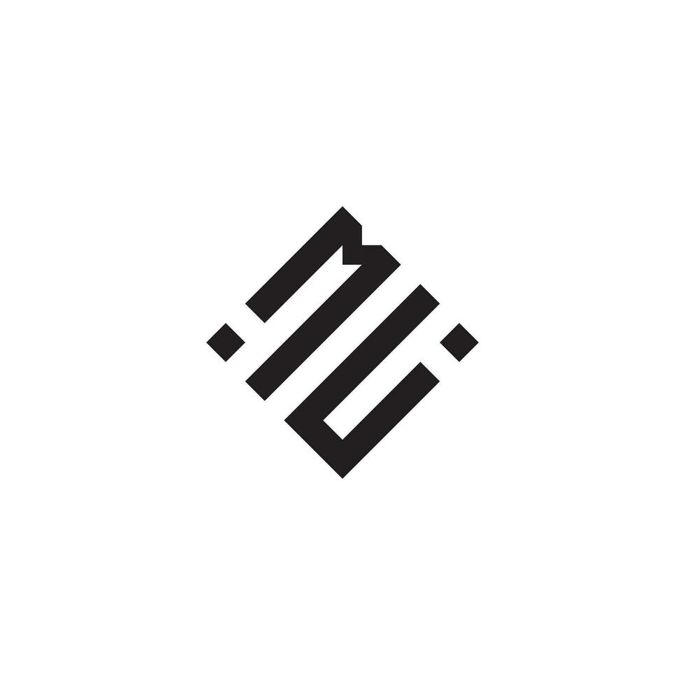 UM geometric logo initial concept with high quality logo design vector