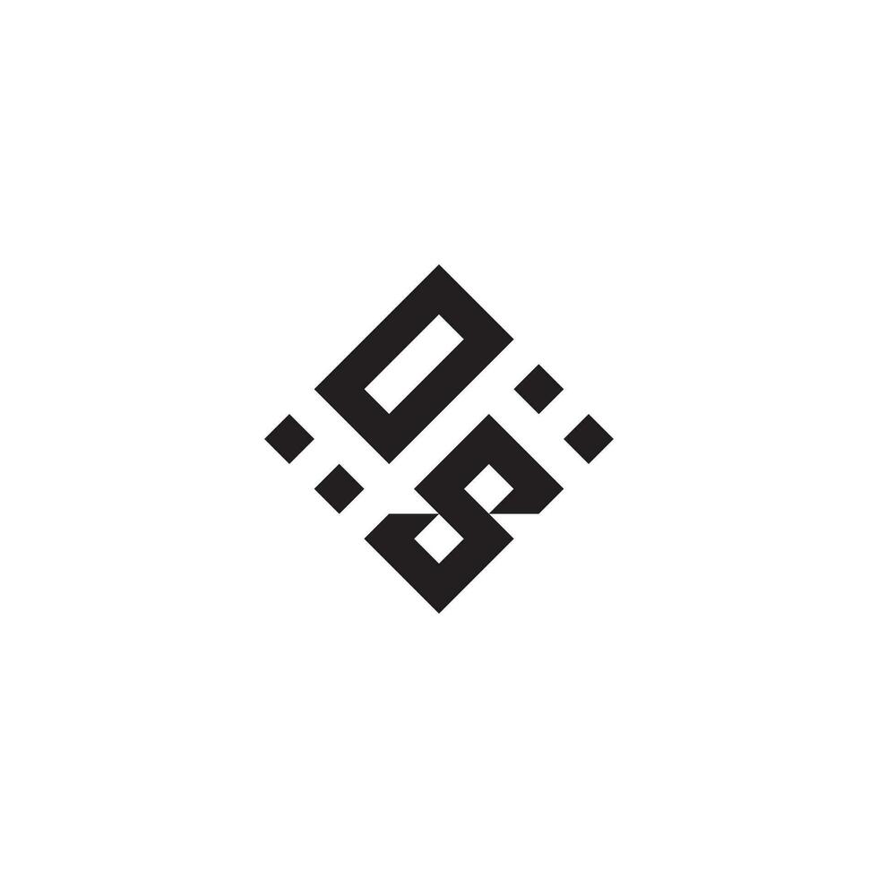 SO geometric logo initial concept with high quality logo design vector