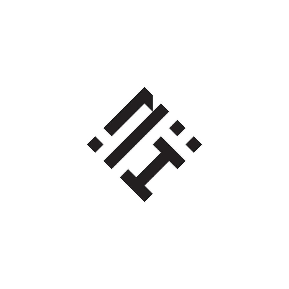 IN geometric logo initial concept with high quality logo design vector