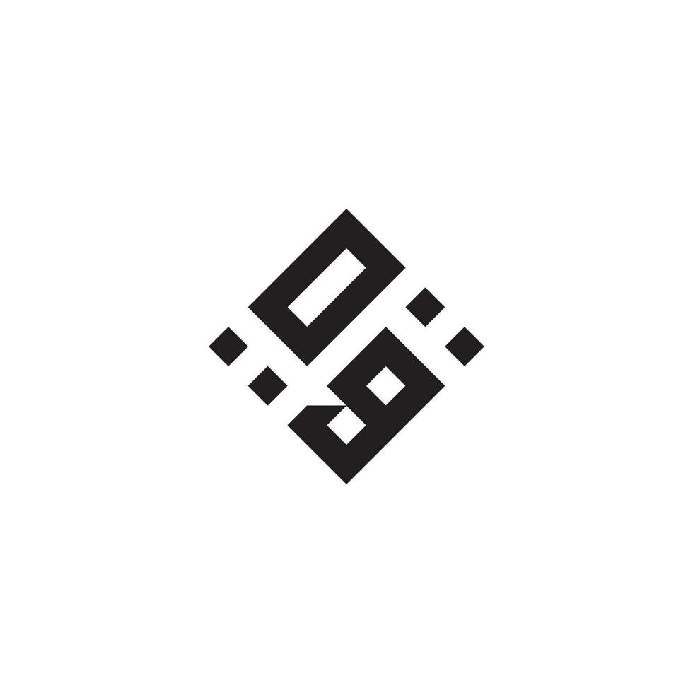 GO geometric logo initial concept with high quality logo design vector