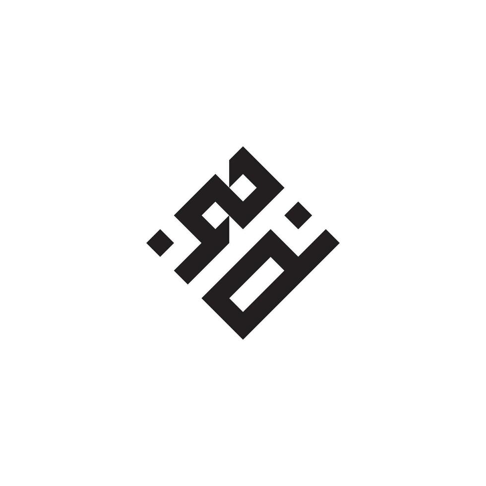 DZ geometric logo initial concept with high quality logo design vector
