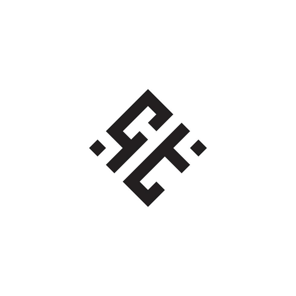 TC geometric logo initial concept with high quality logo design vector