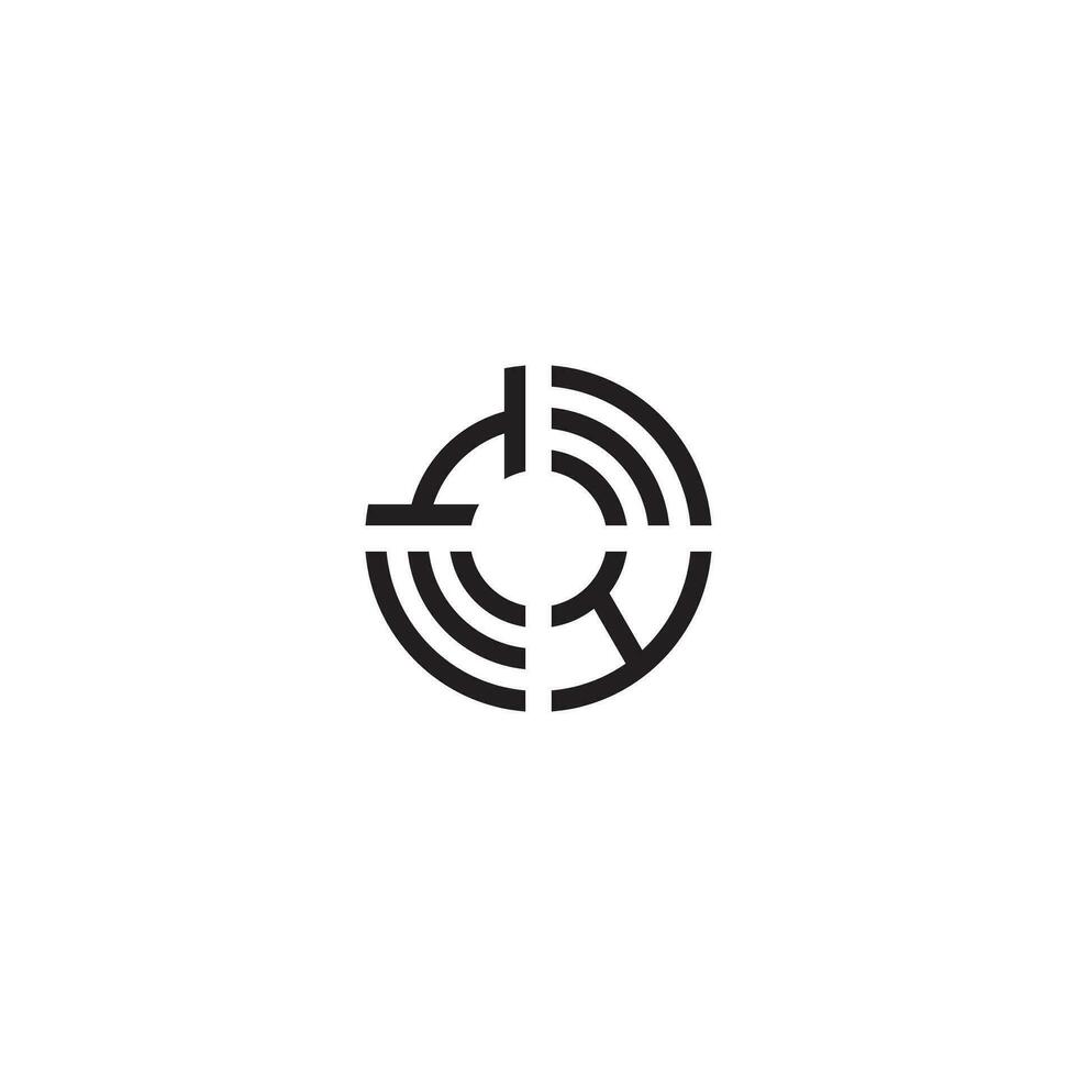 Hola circulo línea logo inicial concepto con alto calidad logo diseño vector