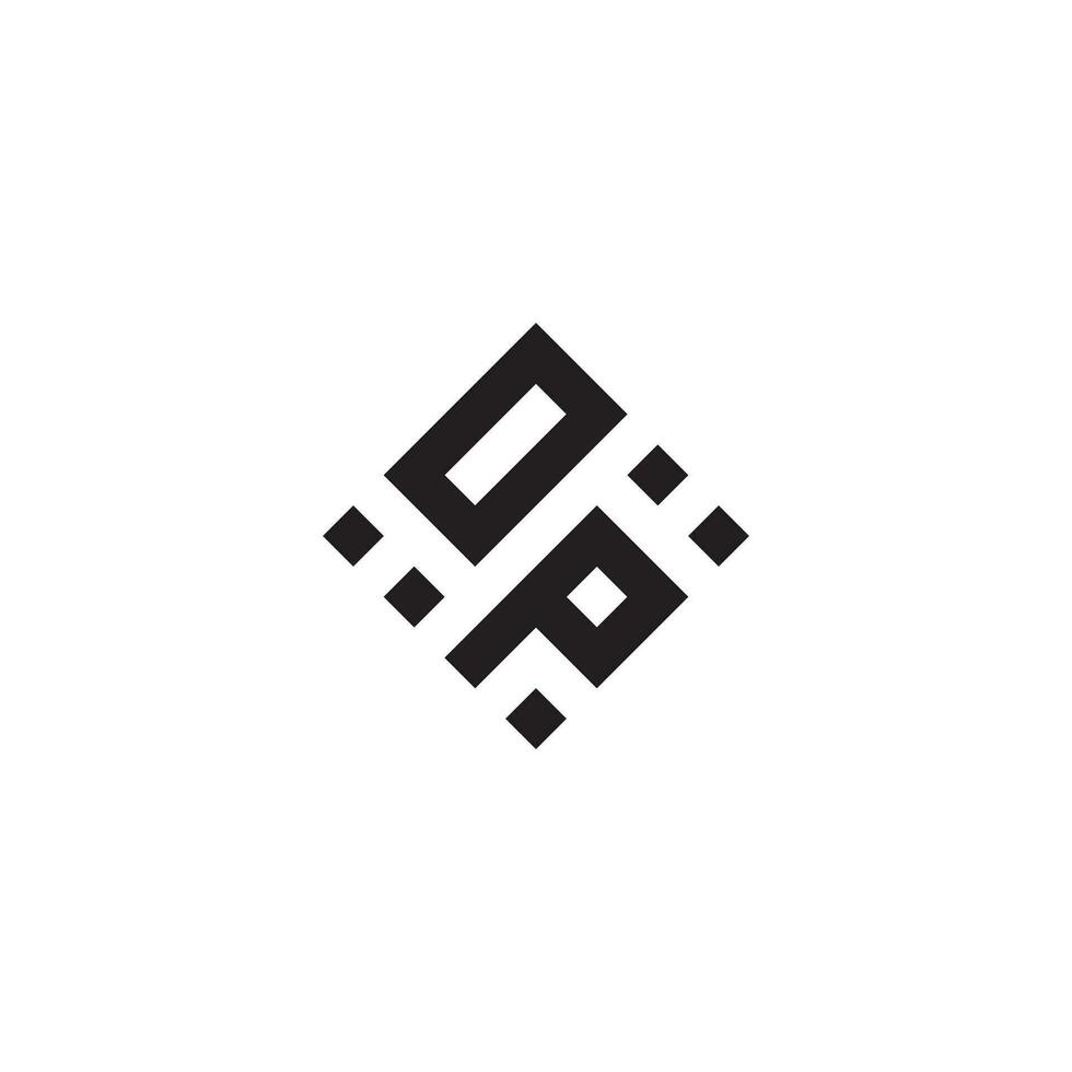 PO geometric logo initial concept with high quality logo design vector