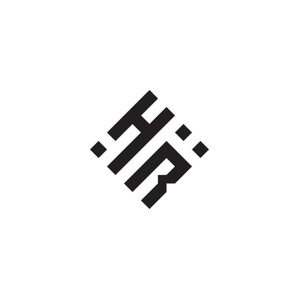 RH geometric logo initial concept with high quality logo design vector