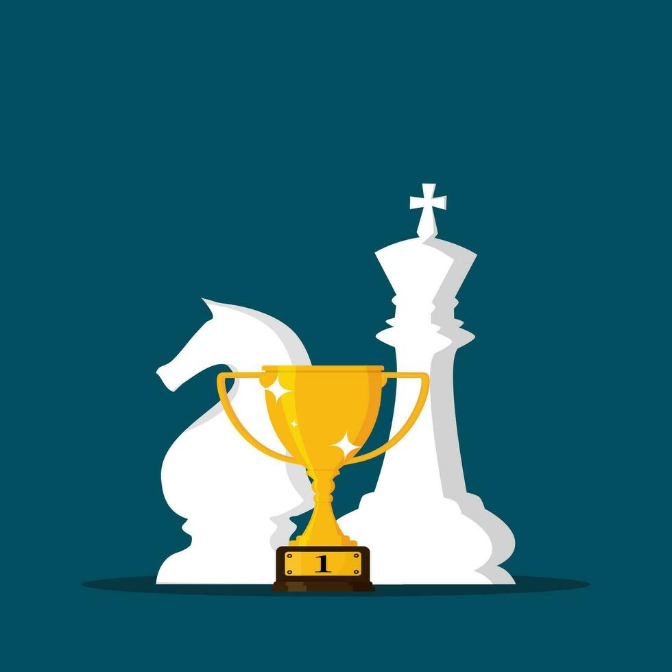 Chess and trophies vector