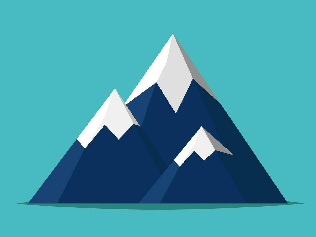 Blue mountain. The mountain peaks are flat. Vector illustration