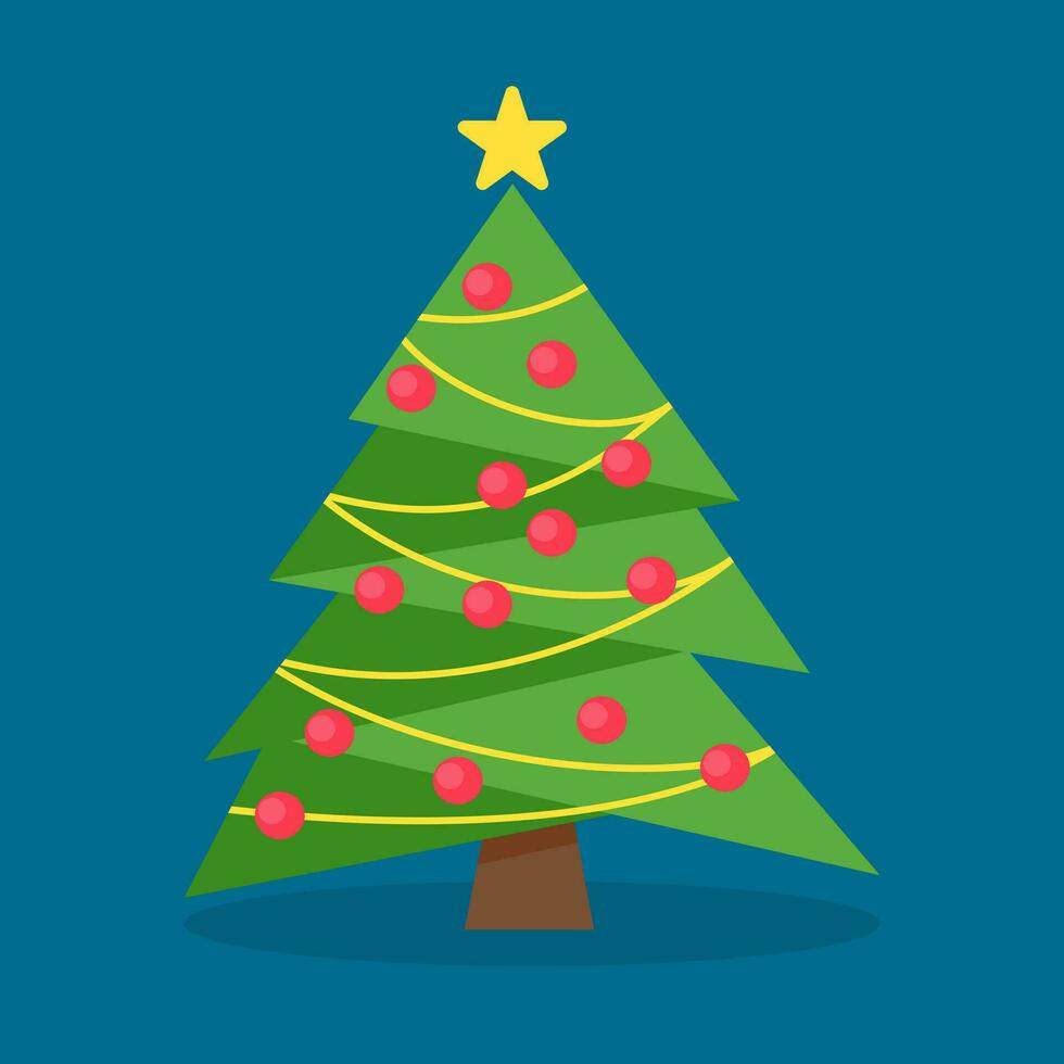 Christmas tree. isolated on background. vector illustration