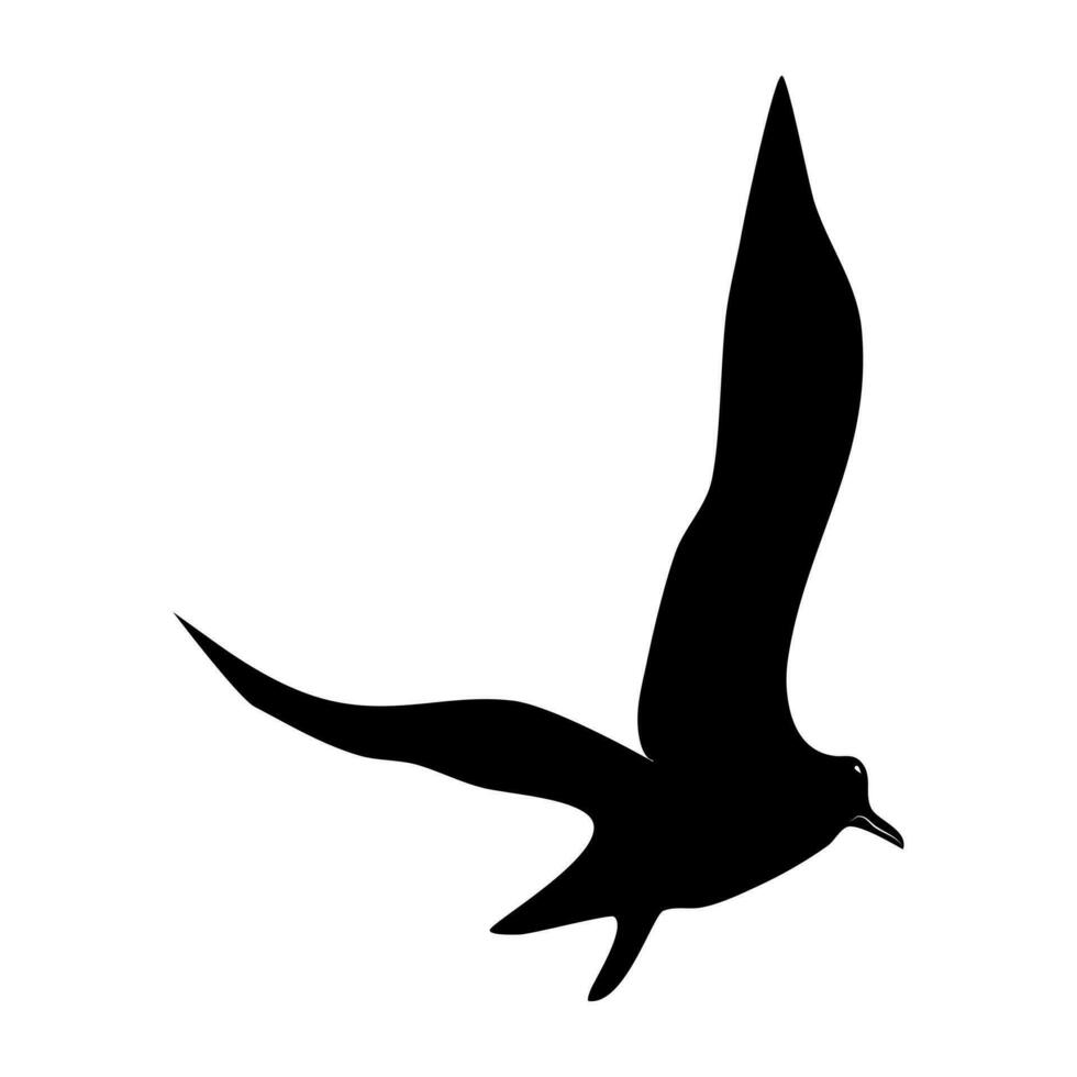 Silhouette of Bird isolate on white background. for web and mobile vector illustration