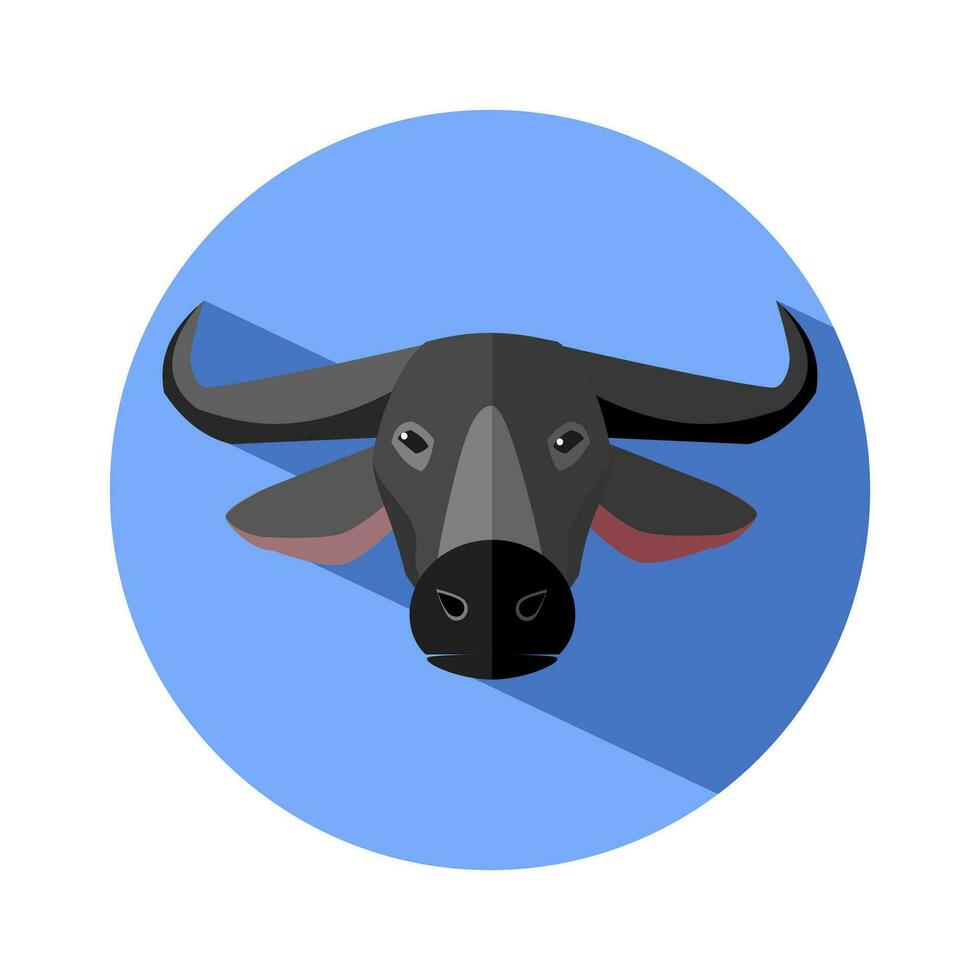 buffalo icon on white background. buffalo logo. Vector illustration