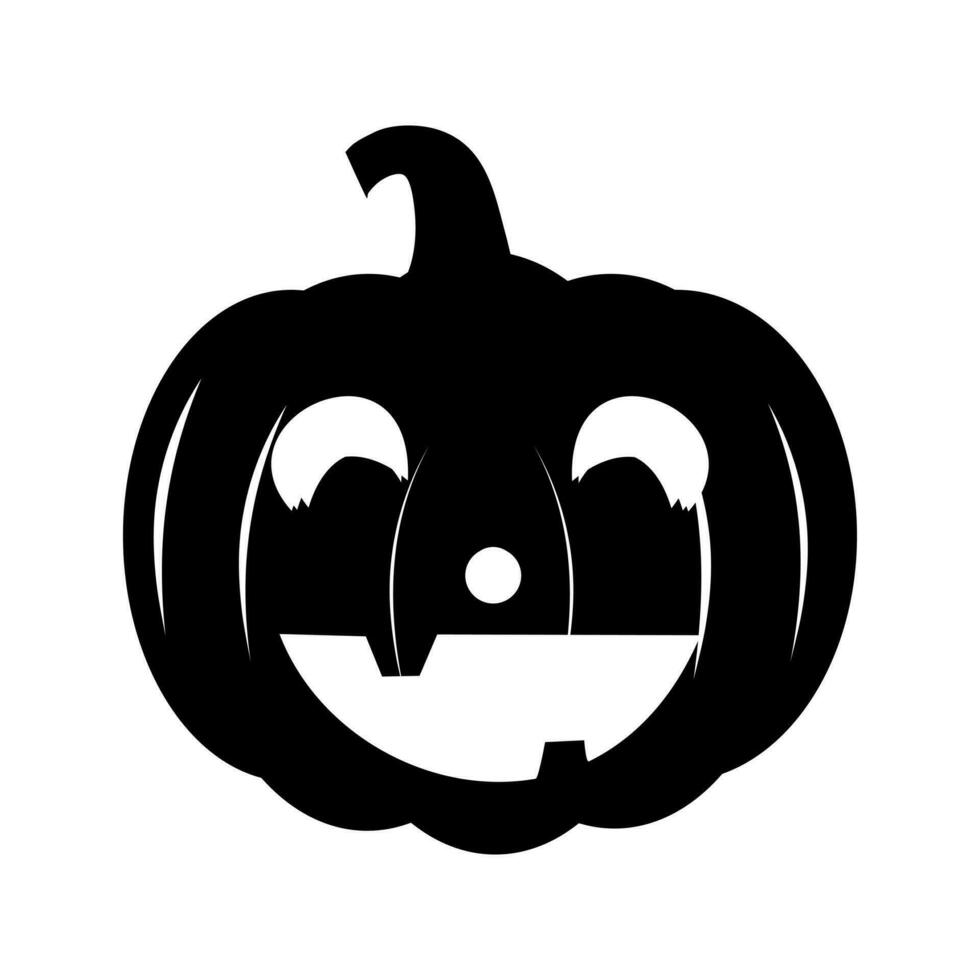 silhouette of Halloween pumpkin on white background. vector illustration
