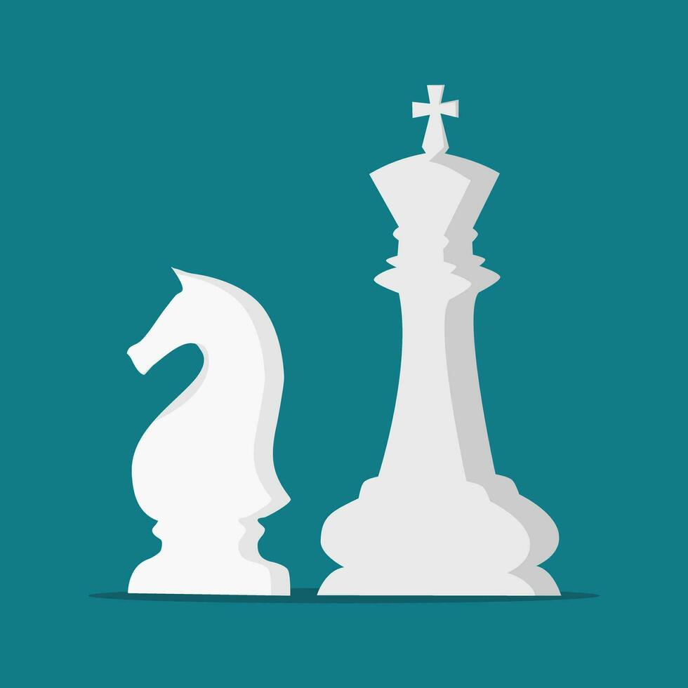 modern concept of business strategy with chess figures. vector