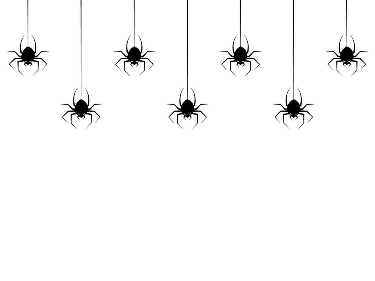 hanging spiders for decoration and covering on the transparent background. for Halloween vector