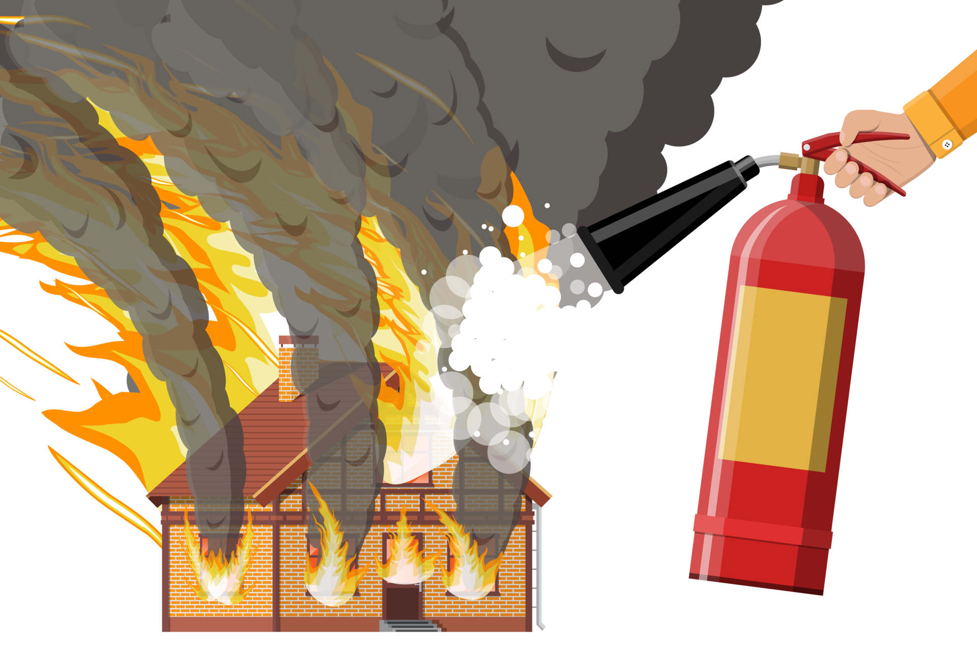 House burns. Extinguish fire in home 35696626 PNG