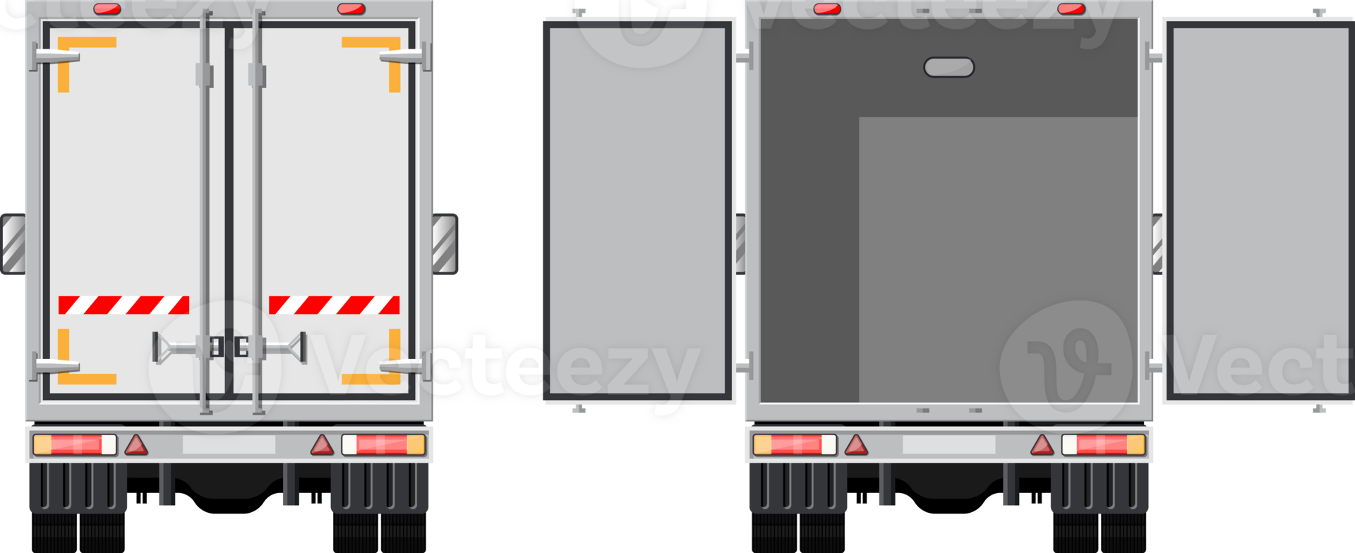 Truck trailer rear view side png