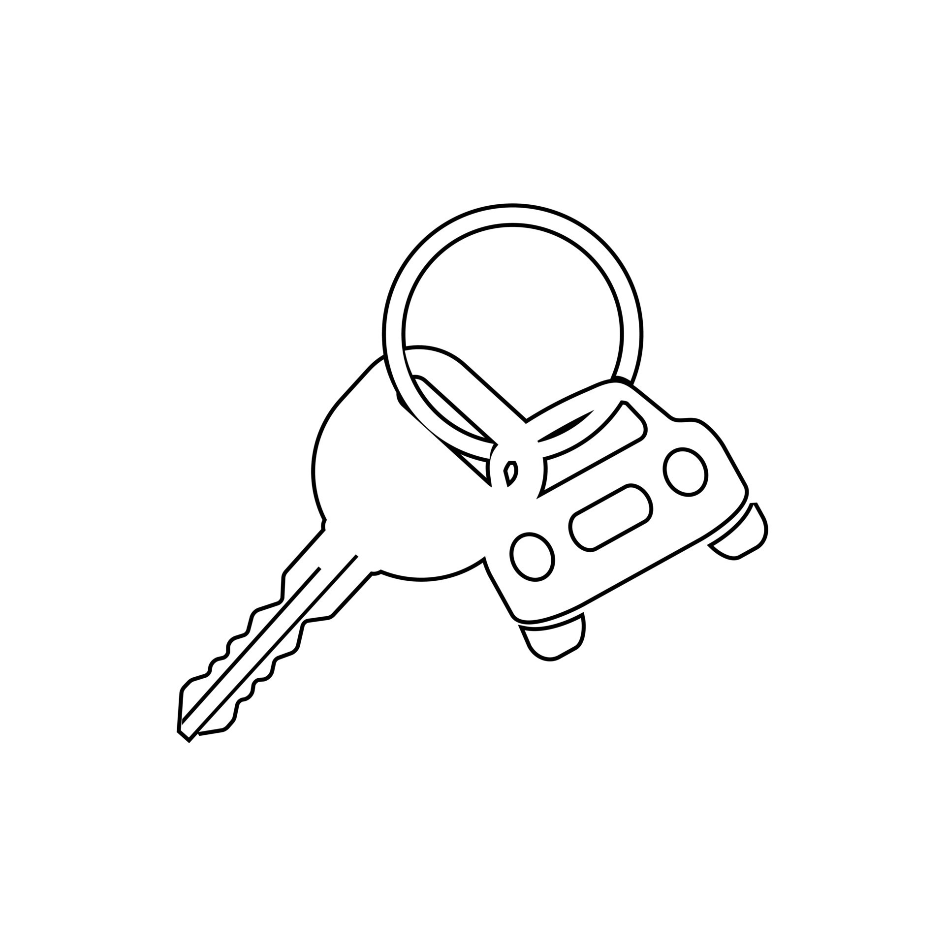 car key icon. lock symbol icon Vector protection and safety signs