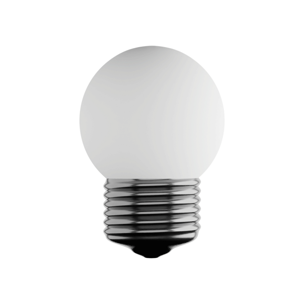 Smart LED bulb in isolated transparent background png
