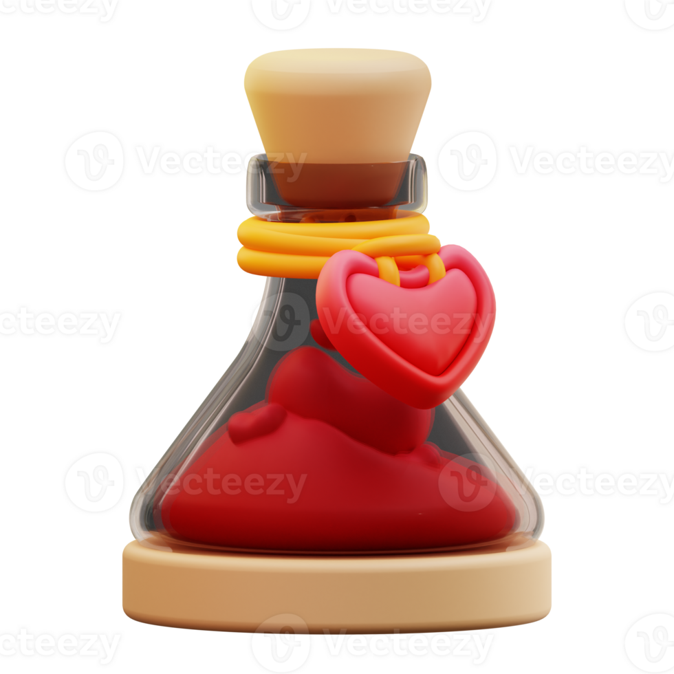 3d illustration of love potion png