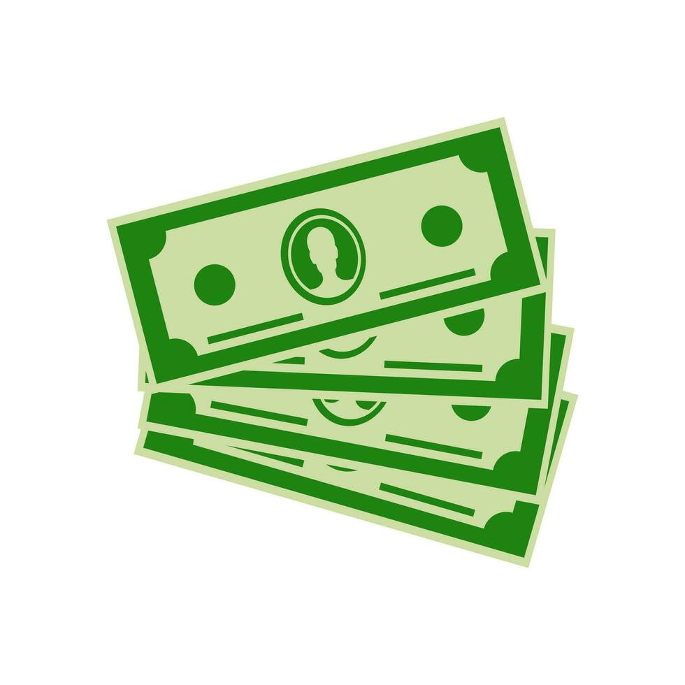 billetes vector. cuenta dinero en blanco antecedentes. vector ilustración
