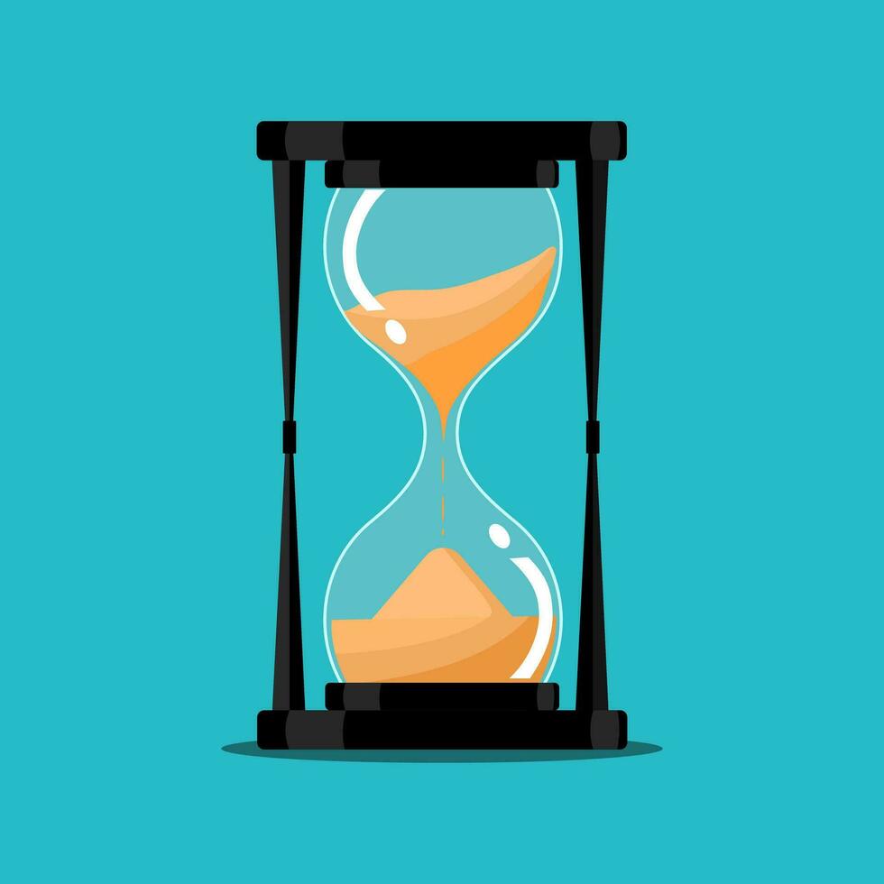 Hourglass icon. Isolated on background. Vector illustration design