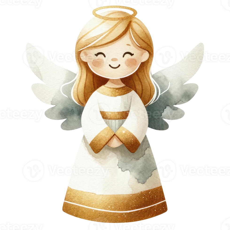 ai généré une capricieux dessin animé de un ange png