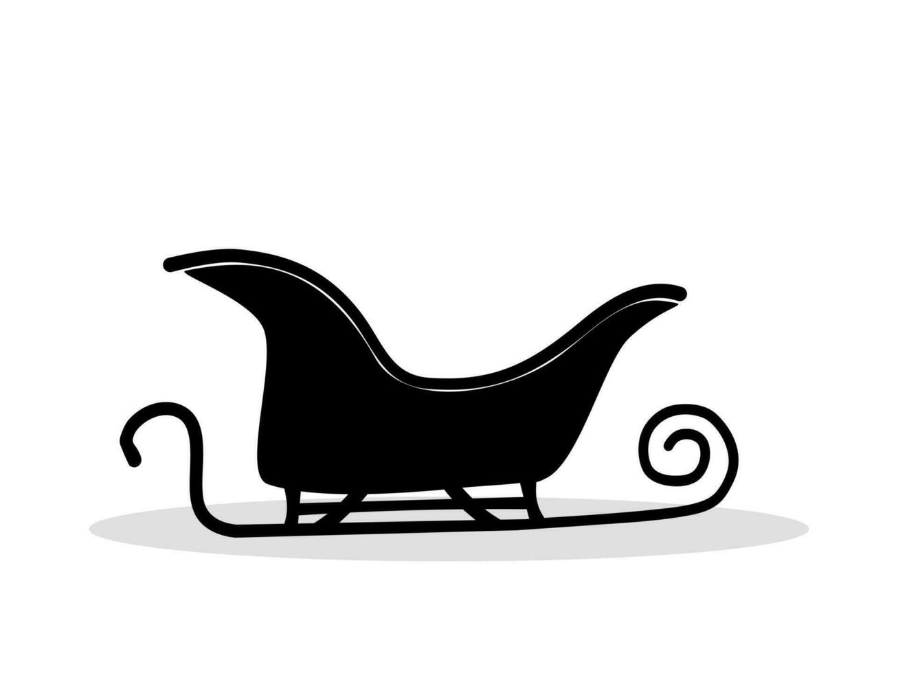 un Navidad trineo icono. aislado en blanco antecedentes. vector ilustración