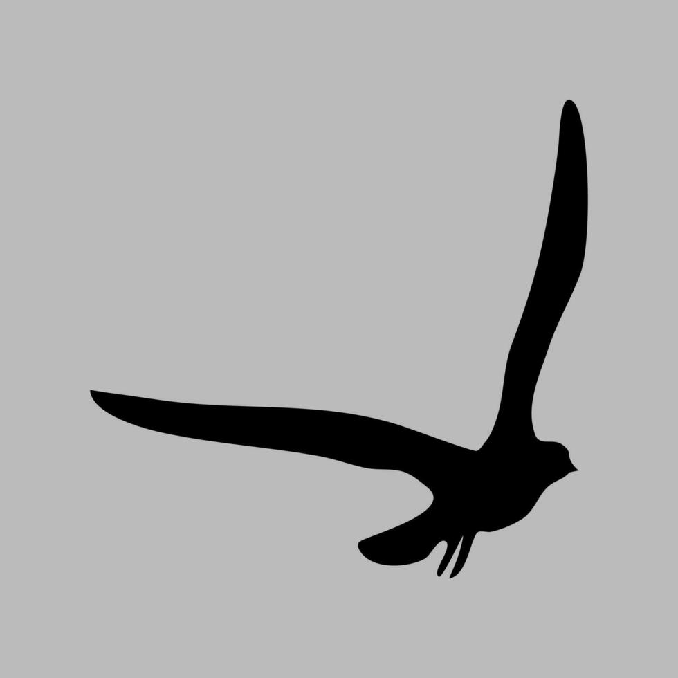 Silhouette of Bird isolate on white background. for web and mobile vector illustration