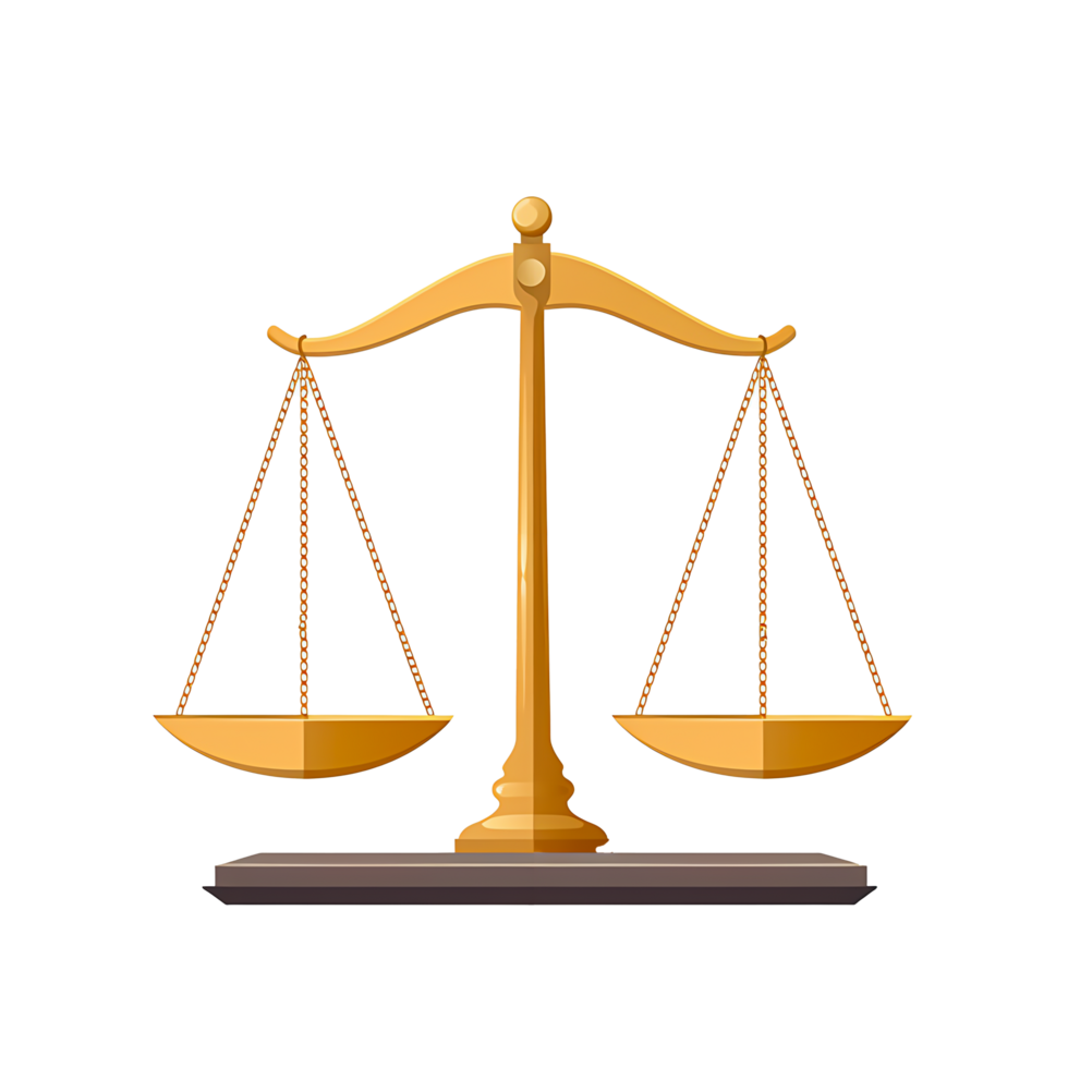 AI generated Courtroom Symbolism Legal Scale Signifying Justice, Equality, and Fairness, Generative Ai png