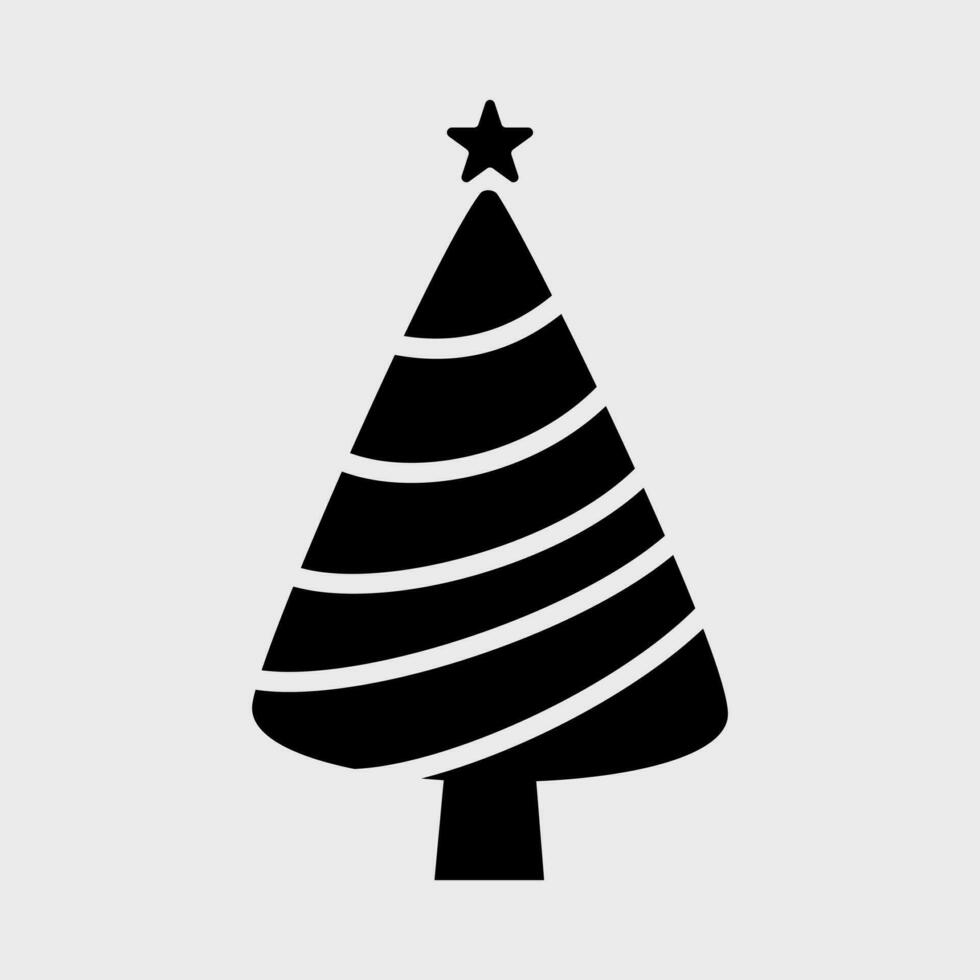 silueta de Navidad árbol. aislado en blanco antecedentes. vector ilustración