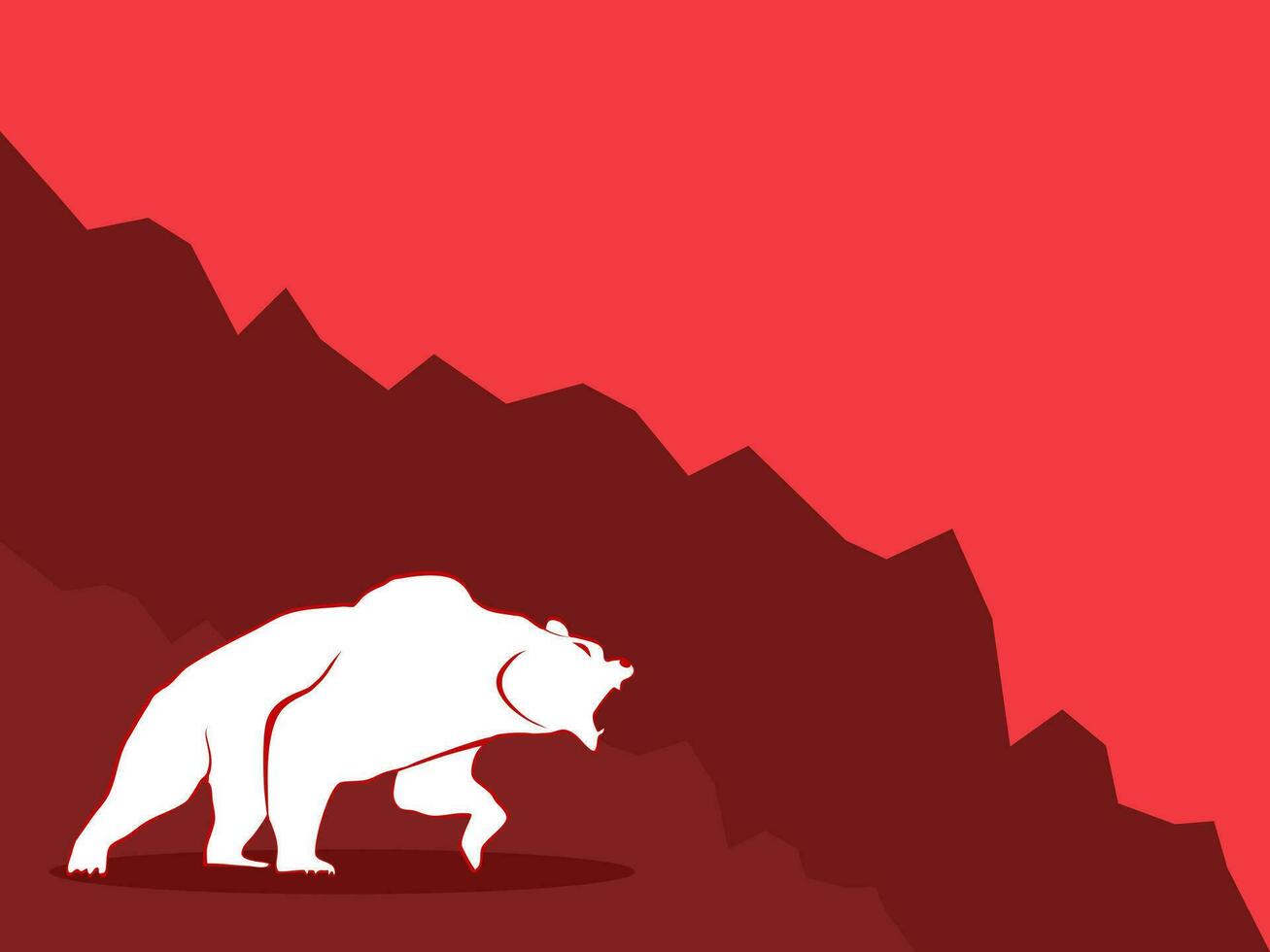 bear market or bearish market with forex trading graph. financial and trade online concept vector