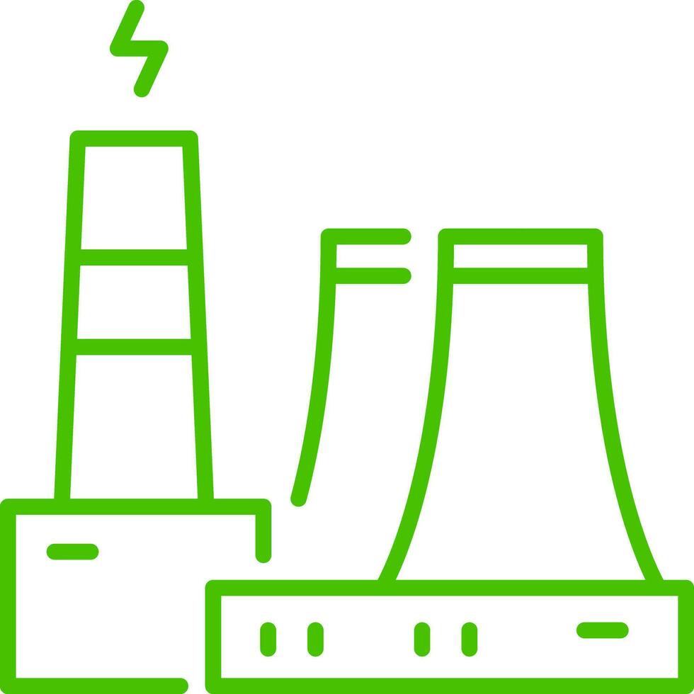 power plant line icon symbol illustration vector