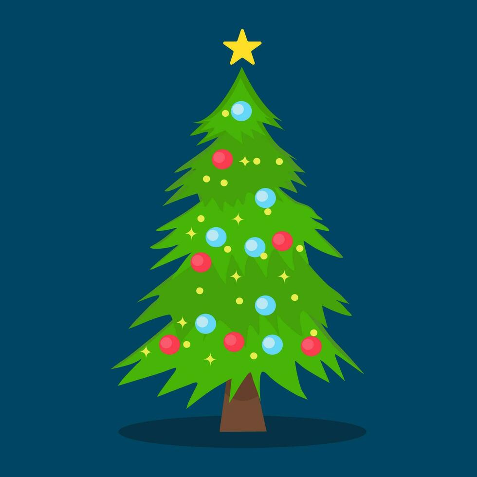 Christmas tree. isolated on background. vector illustration