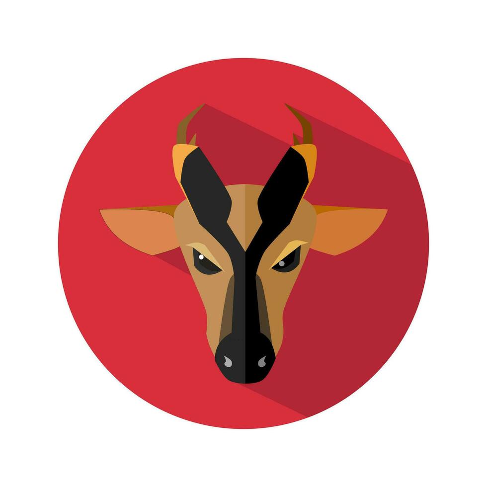 barking deer icon on white background. barking deer logo. Vector illustration