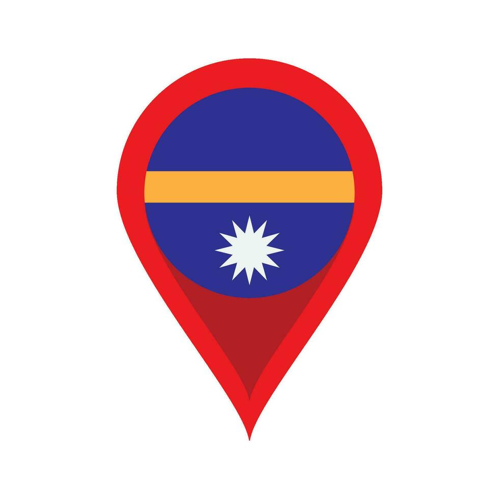 Nauru location pin icon vector