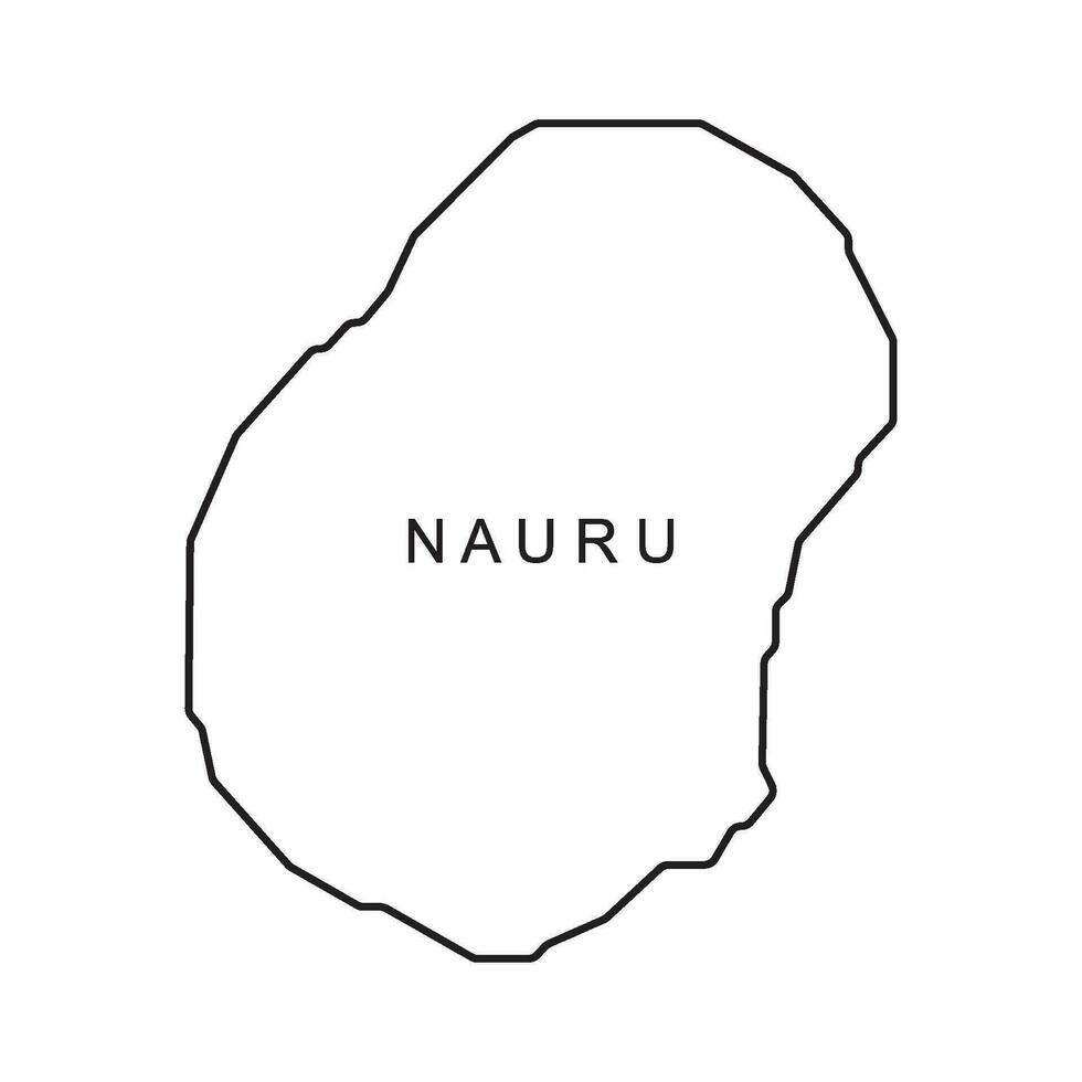 nauru mapa icono vector