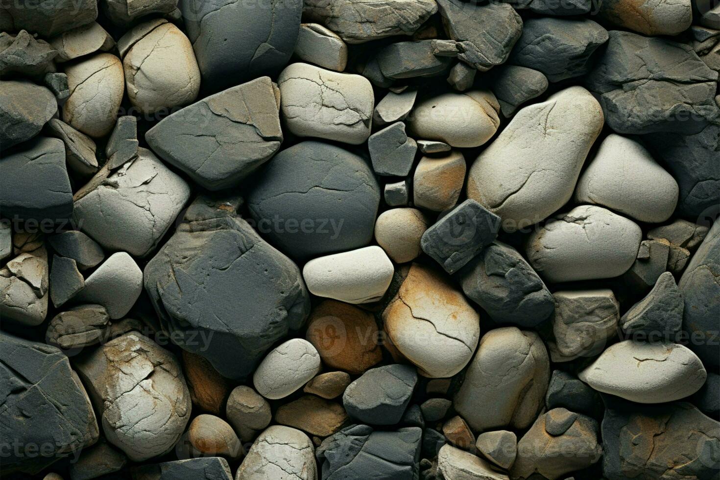 AI generated Textured continuity Seamless rock background evokes a timeless, natural essence photo