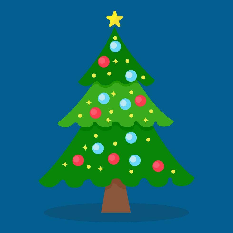 Christmas tree. isolated on background. vector illustration