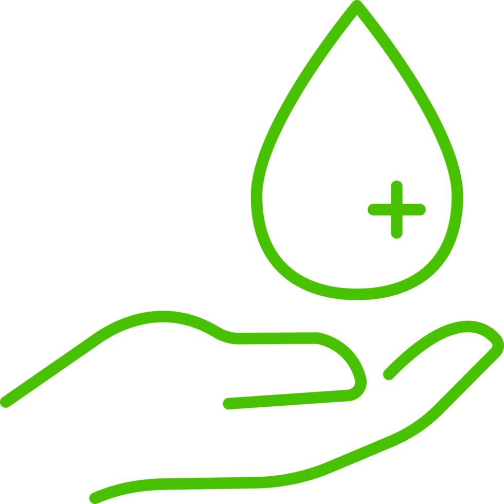 hand save water line icon symbol illustration png