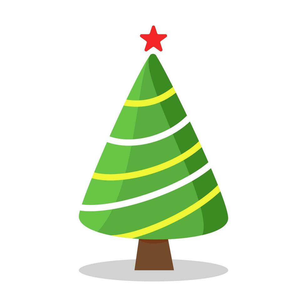 Navidad árbol. aislado en antecedentes. vector ilustración