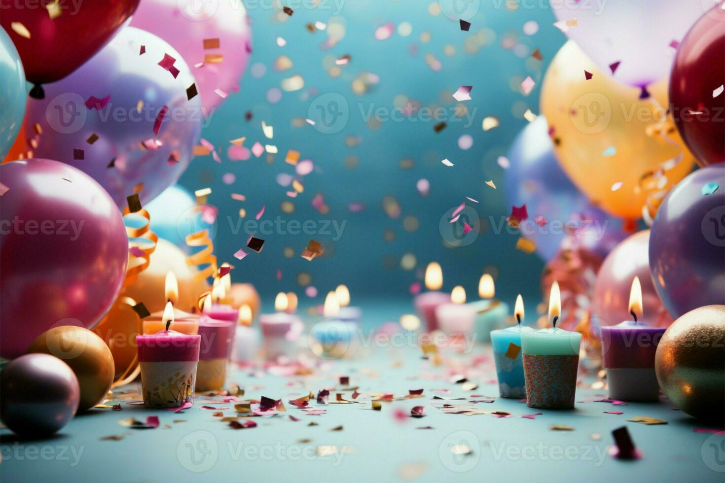 AI generated Party delight Lively background perfect for a happy birthday celebration photo