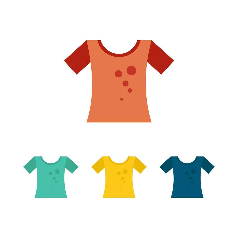 T-shirt icons set. Isolated on white background. T-shirt icon colored inspiration. vector