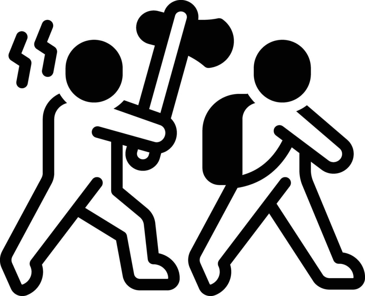 Solid icon for revenge vector