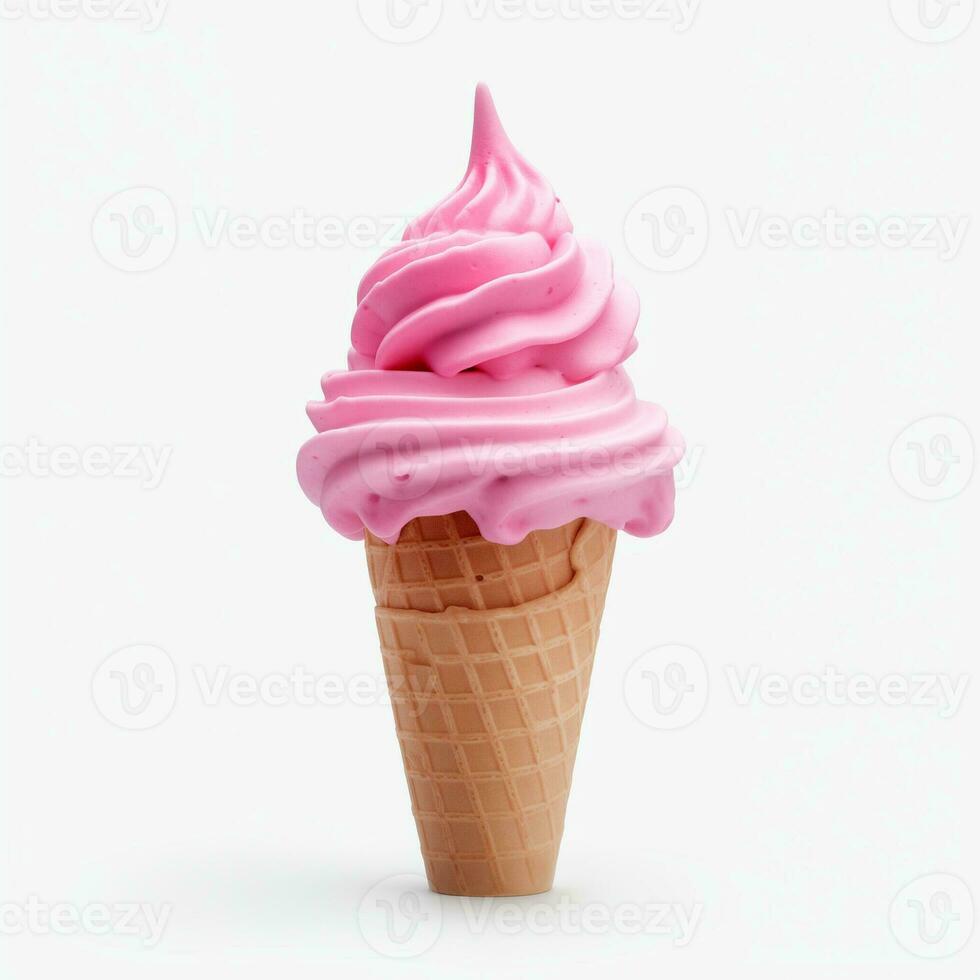 AI generated Collection of Visually Appealing Ice cream Cones photo