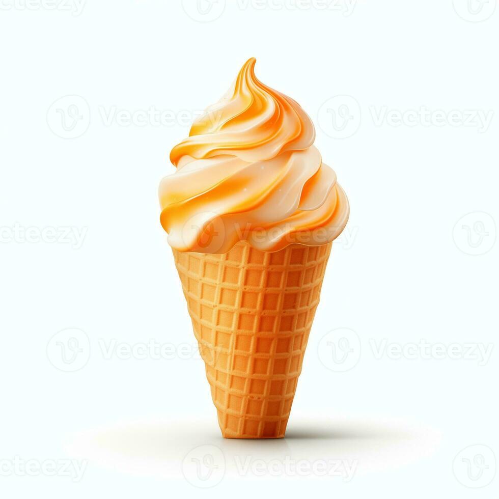 AI generated Collection of Visually Appealing Ice cream Cones photo