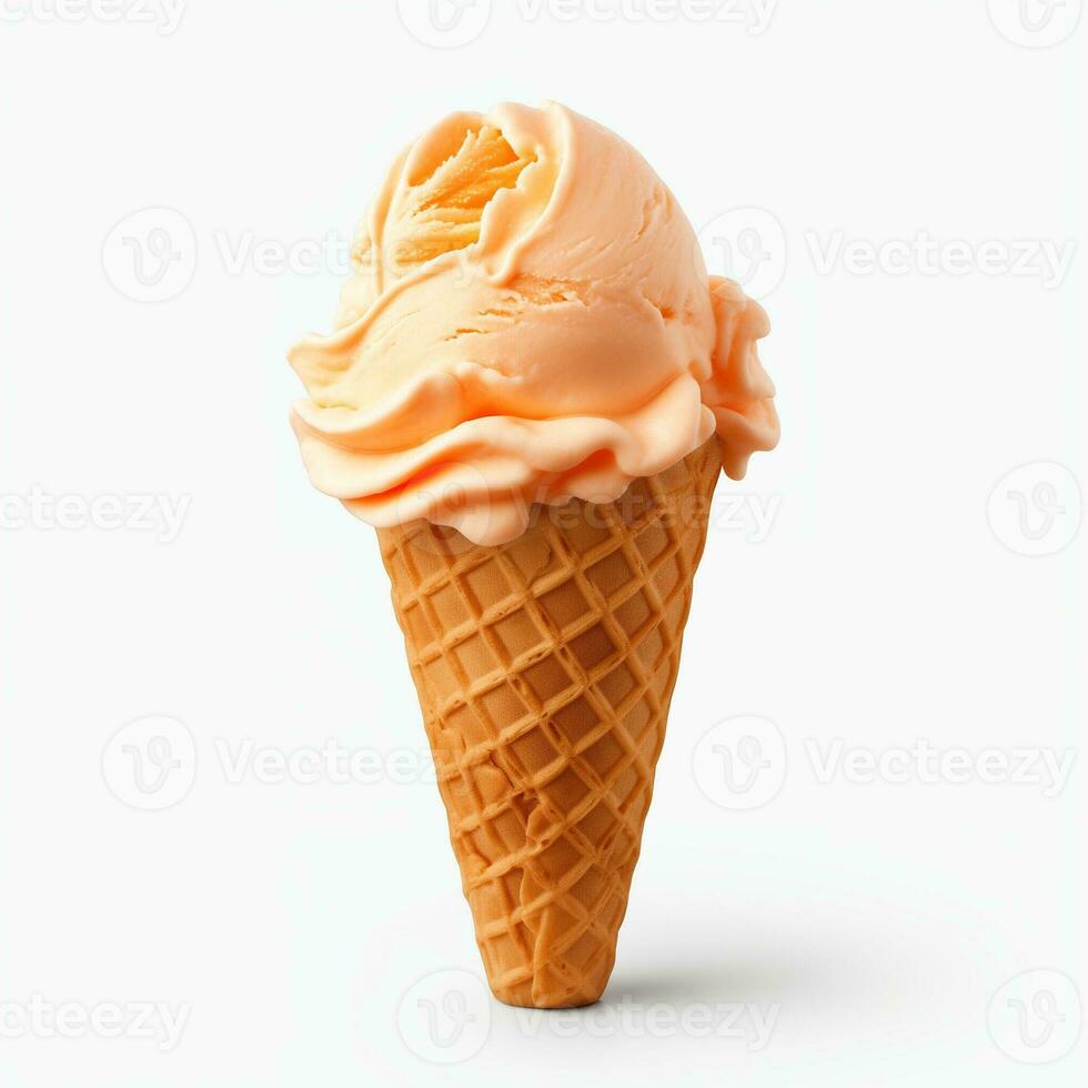 AI generated Collection of Visually Appealing Ice cream Cones photo