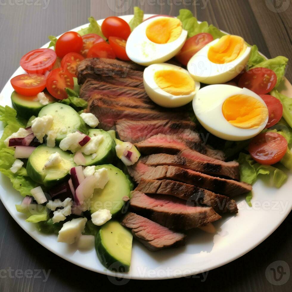 AI generated Compilation of Visually Appealing and Healthy Keto Dishes photo