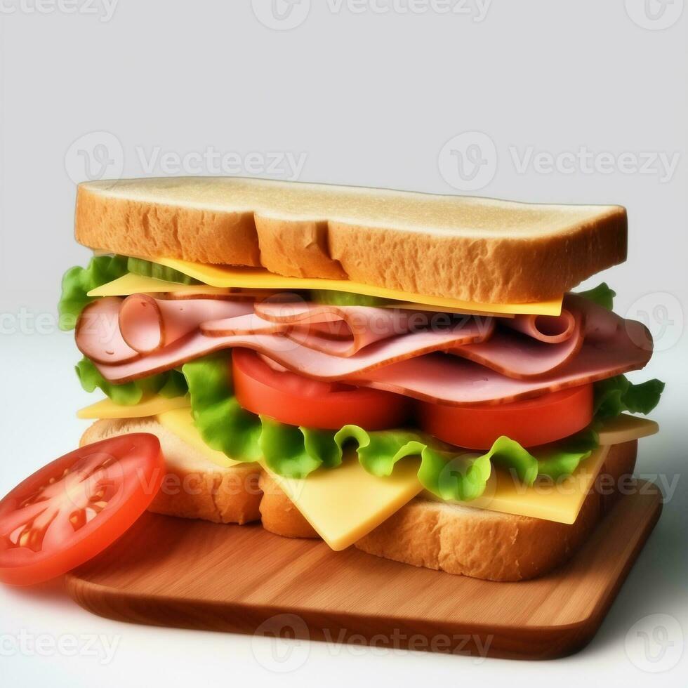 Isolated close-up of a sub sandwich with paneer, lettuce and