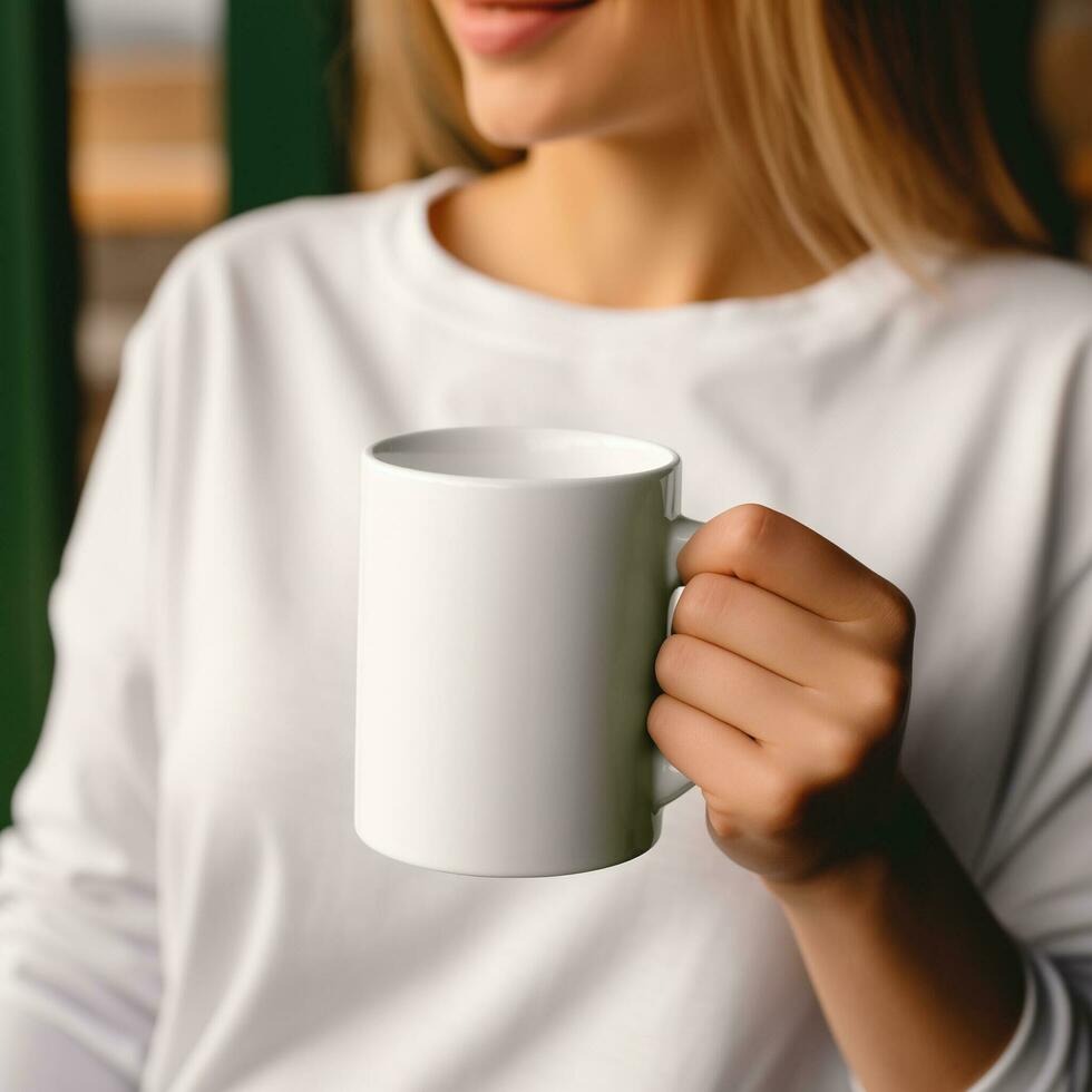 AI generated Collection of Mug Mockups Ready for Displaying POD Poster Illustrations photo